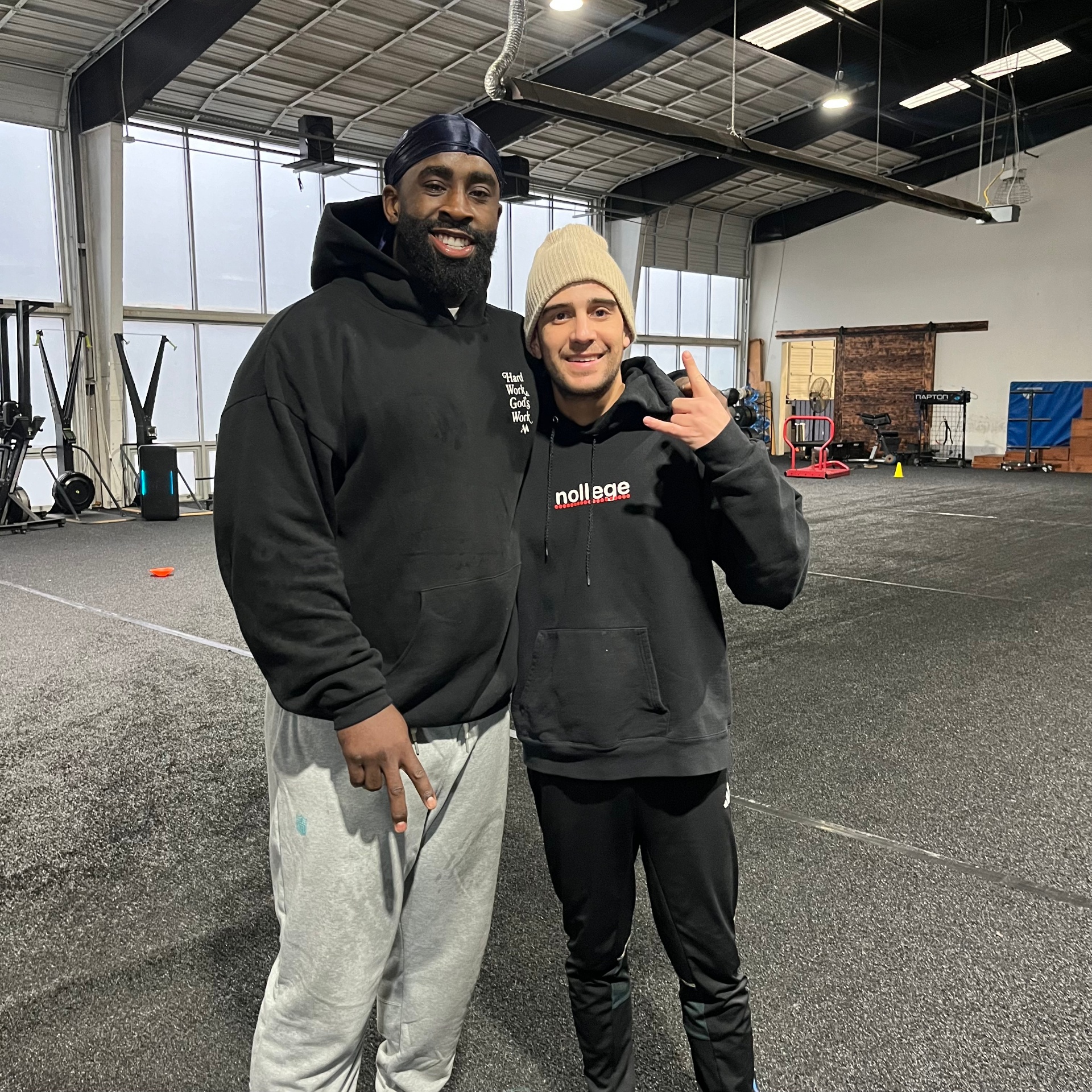 Jo Bronson × Javy… off-season training facility.