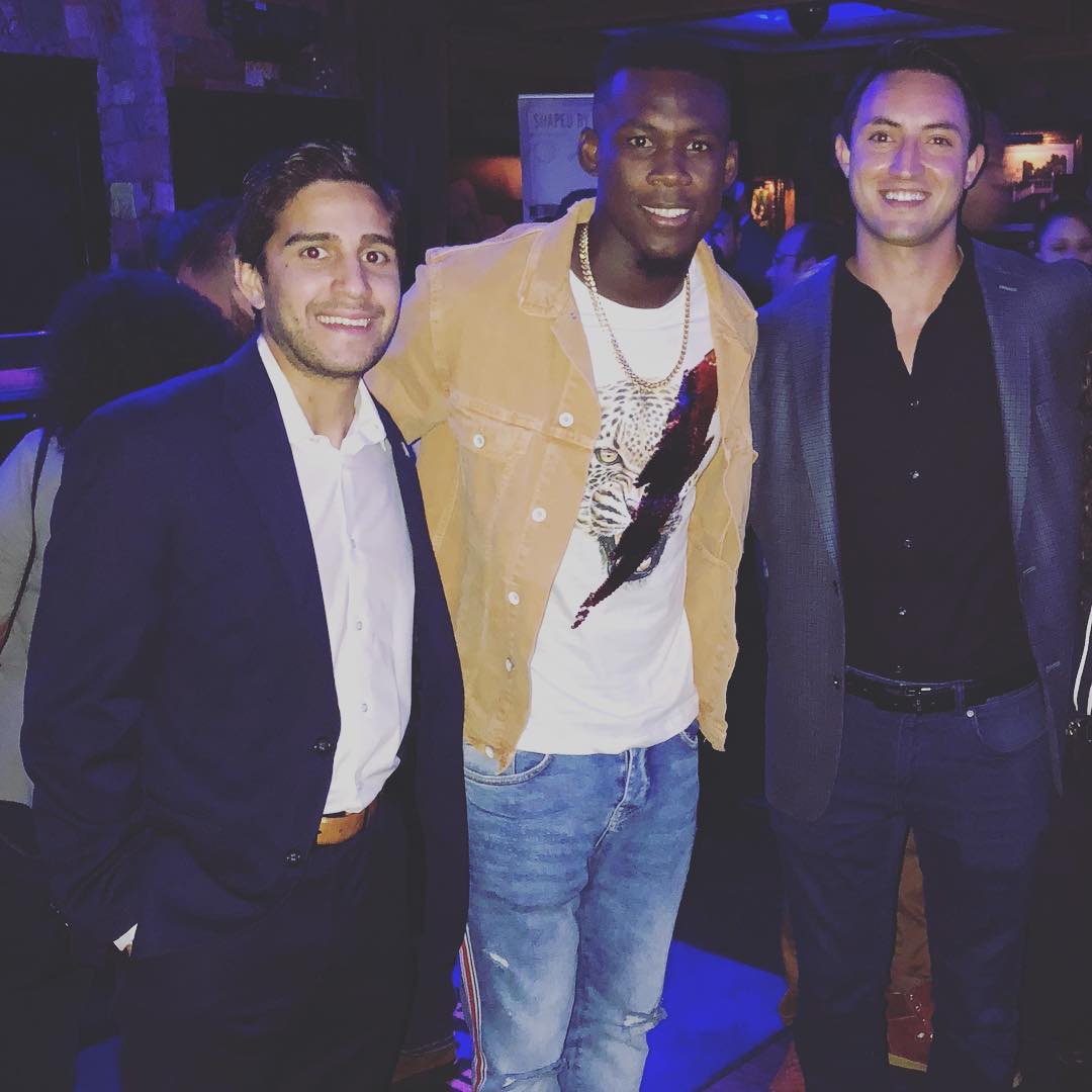 With Allen Hurns and Aldo at a sports-media activation.